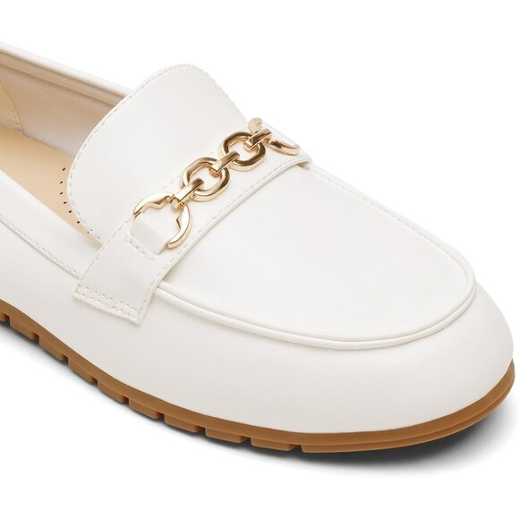 Dream Pairs Women White Faux Suede Arch Support Slip On Flat Loafers - Picture 9 of 9